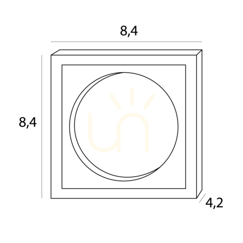 Check Recessed luminaire Max Light SPILIO H190.03 white aluminum 8.5x8.5 cm