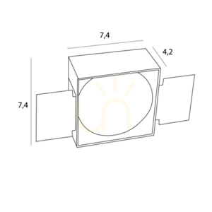 Recessed Luminaire Max Light SPILIO H190.04 White Aluminum 7.4 cm small 2