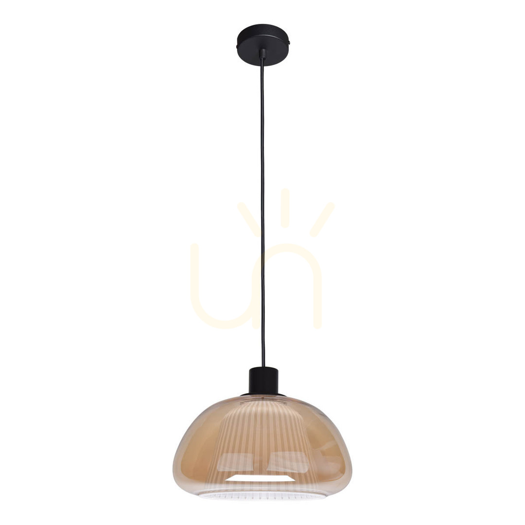 Italux Pendant Lamp Black Amber E27 PND-84638-BK-AMB