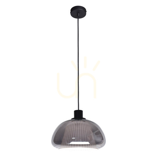 Check Italux Black Smoky E27 Pendant Light PND-84638-BK-SG