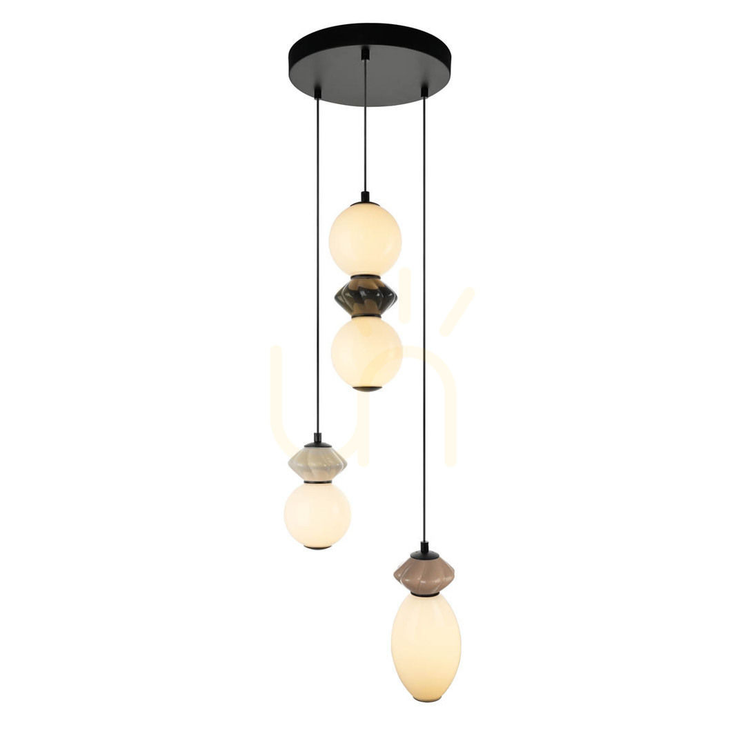 Italux Balos LED Pendant Light Black 37 cm PND-94921-4R-BK