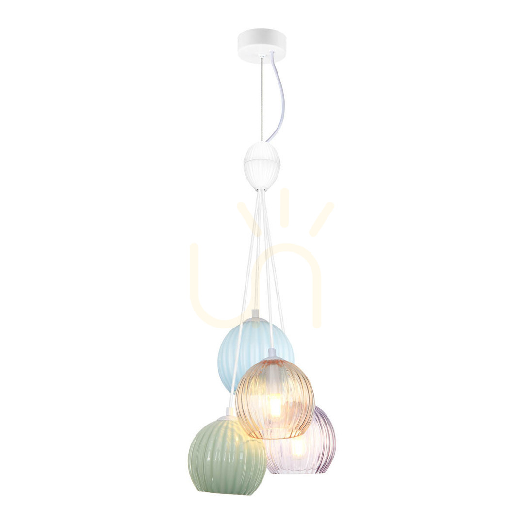 Italux Pendant Light White Glass Ceramic 4xE14 26 cm PND-94794-4B-MLTI