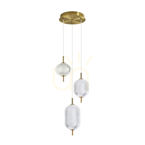 Check Italux Corado LED Pendant Light Gold 35 cm PND-81438-3-GD