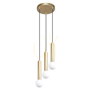 Italux Filano pendant light, gold, 3 opal glass globes, 3xG9, PND-33574-3-GD small 0