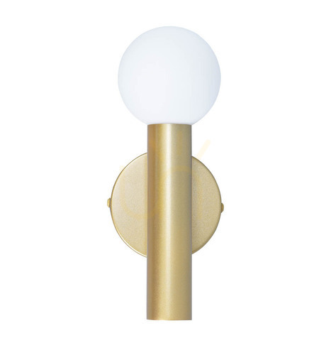 Check Italux Filano gold wall light with white glass shade, G9 WL-33574-1-GD