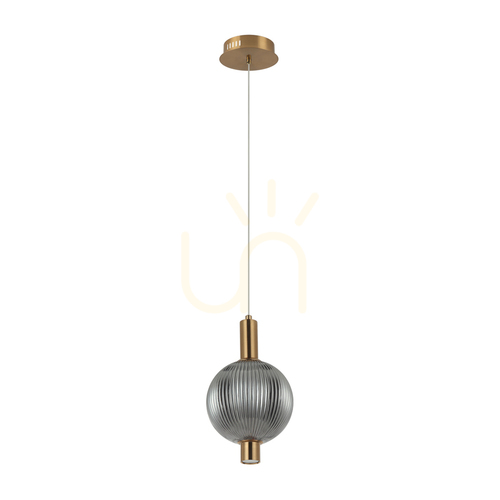 Check Italux Lenti Smoky Gold LED Pendant Light 15 cm PND-83631-1-BRO-SG