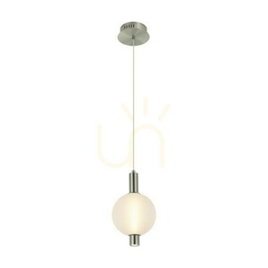 Italux Lenti LED pendant light 7W 3000K silver with white shade PND-83631-1-SC-WH small 2