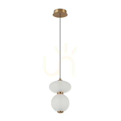 Check Italux Black Nico LED Pendant Lamp 8W 3000K White Steel PND-8545-2-AB-WH