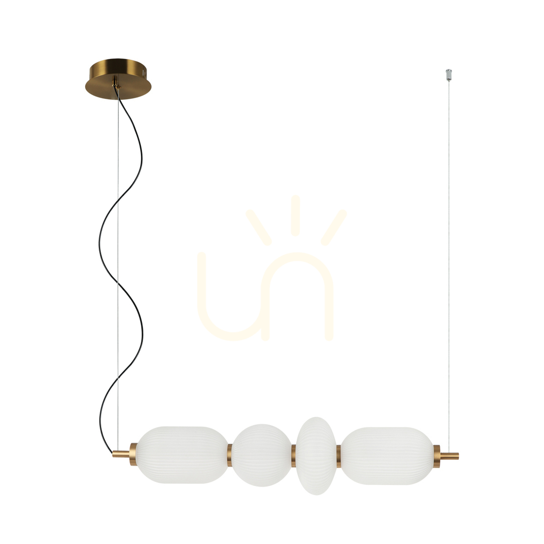 Italux Black LED Pendant Light PND-8545-4H-AB-WH