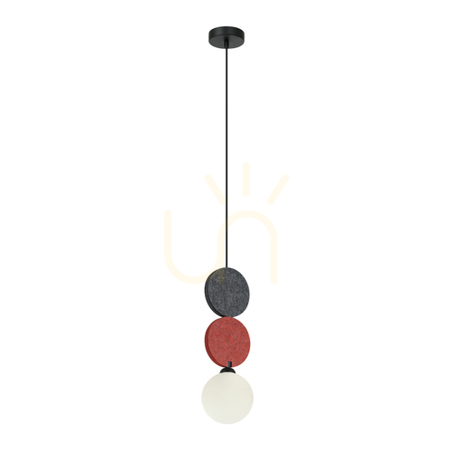 Check Italux Black Andrea G9 Pendant Light PND-59779A-1S-MLTI
