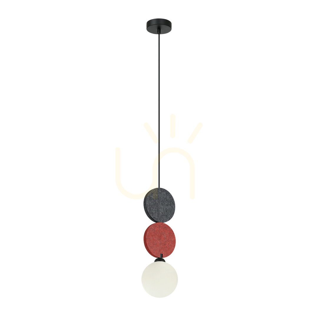 Italux Black Andrea G9 Pendant Light PND-59779A-1S-MLTI