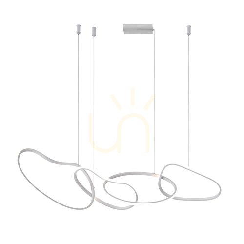 Check Italux LED Pendant Light White 4-Light 60W PND-22412-S4-WH
