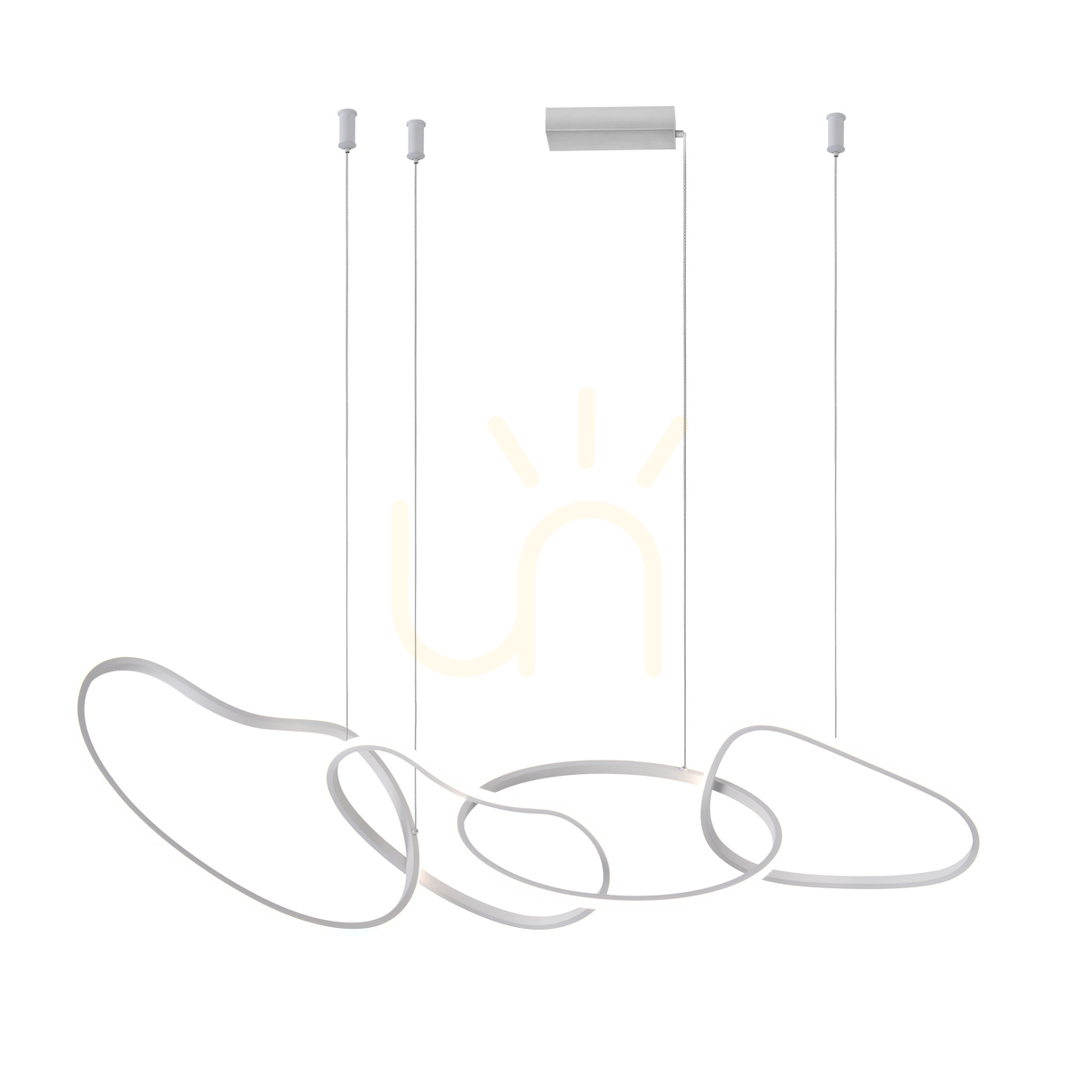 Italux LED Pendant Light White 4-Light 60W PND-22412-S4-WH
