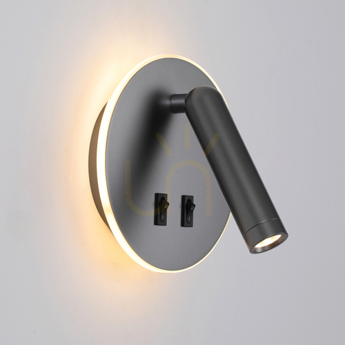 Check Italux Furla Gray Aluminum LED Wall Sconce 2-Light WL-53742-1-GR