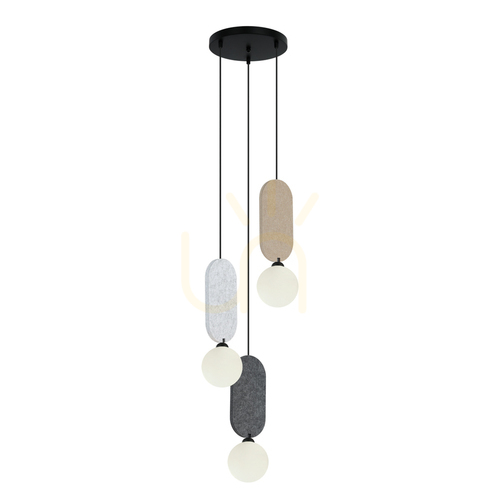 Check Italux Lorenzo Beige 3-Light Pendant Lamp G9 30 cm PND-59815B-3-MLTI