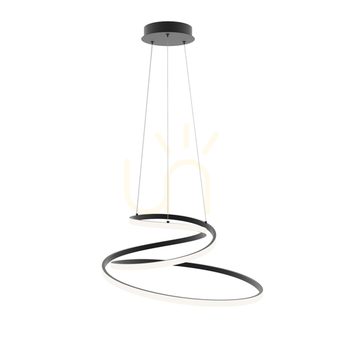 Check Pendant Light Italux Lorila LED Black 60 cm PND-2168-M-BK