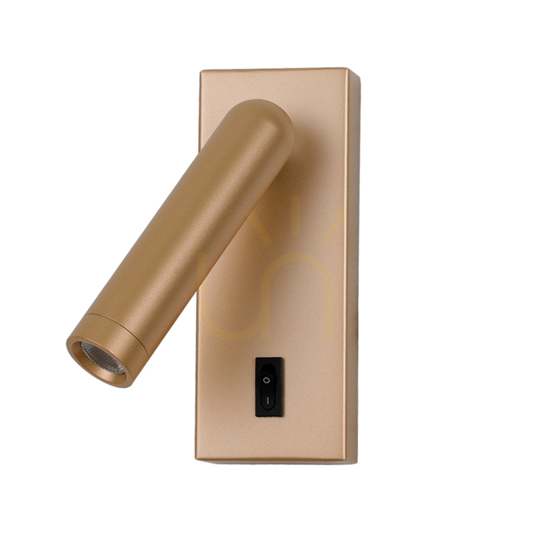 Italux LED Wall Lamp Gold Aluminum 3000K 2.5W WL-46376-1-GD