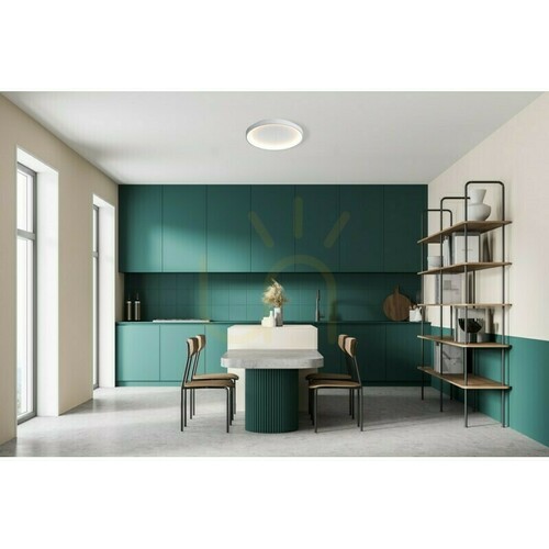 Check Italux Raden White LED Flush Ceiling Light 58 cm CLN-3151-M-WH