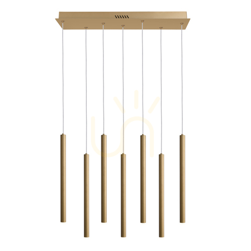 Check Pendant Light Italux Valdes LED 7-Light Gold PND-22302-7-GD
