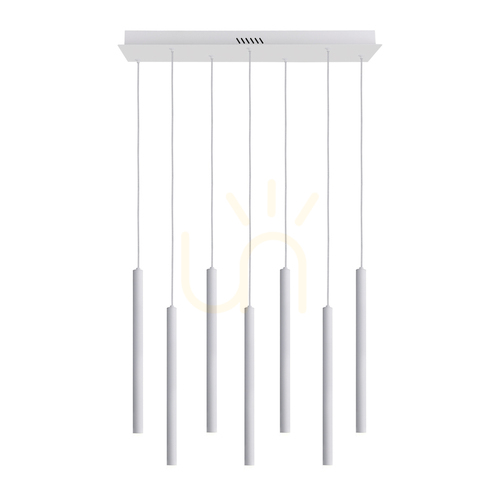 Check Italux Valdes LED Pendant Light White 7-Light PND-22302-7-WH