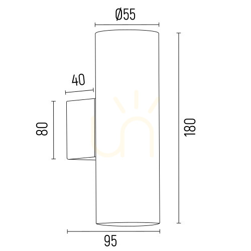 Wall Lamp ARGON MITOS PLUS 7231 Brushed Titanium GU10 2x5W IP20