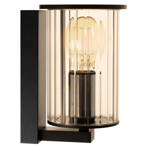 Wall lamp ARGON NORFOLK 8748 Black IP44 E27 Fluted Glass small 2