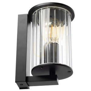 Wall lamp ARGON NORFOLK 8748 Black IP44 E27 Fluted Glass small 3