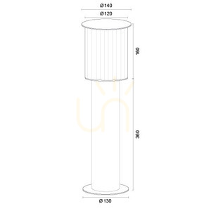 ARGON Norfolk Standing Lamp Black E27 IP44 8749 small 6