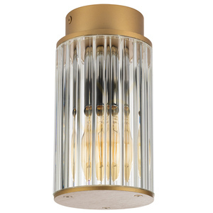 Plafon ARGON Norfolk 8774 IP44 transparent złoty aluminiowy szkło ryflowane E27 small 1