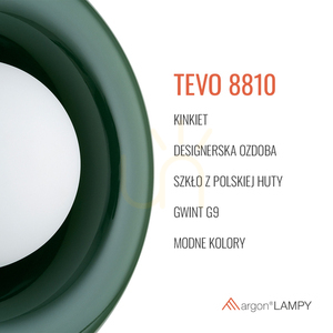 Wall lamp ARGON TEVO 8810 white glass G9 IP20 small 6