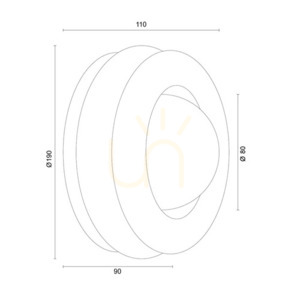 Wall lamp ARGON TEVO 8811 white glass G9 IP20 small 7