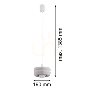 Pendant Light ARGON TEVO White Glass G9 8814 small 6
