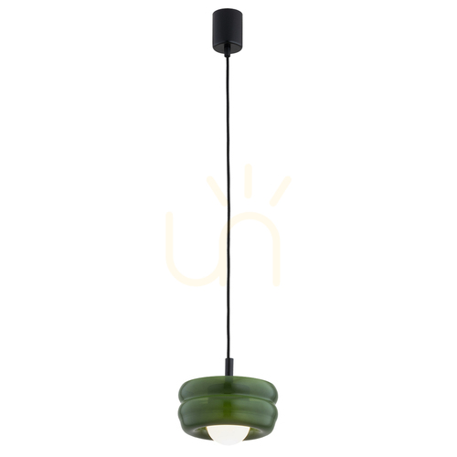 Check Pendant Light ARGON TEVO White Bottle Green Glass G9 8815
