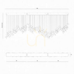 💡 TIDE gold artistic chandelier LGH0972 - Gie El loft pendant lamp ✨ small 6
