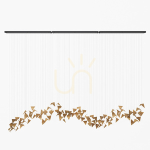 💡 TIDE gold artistic chandelier LGH0972 - Gie El loft pendant lamp ✨ small 0