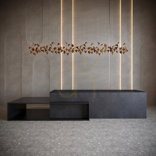 Check PLAIN 3 Gold artistic chandelier - LGH0922 - Gie El