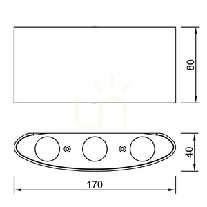 Mantra ARCS 6541 white RAL 9010 outdoor LED wall light 6 W 3000 K small 5