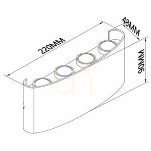 Mantra Mantra ARCS 7813 Wall Street Lamp small 1
