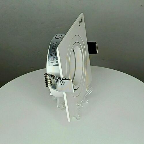 Check Mantra BASICO GU10 square recessed downlight matt white C0004