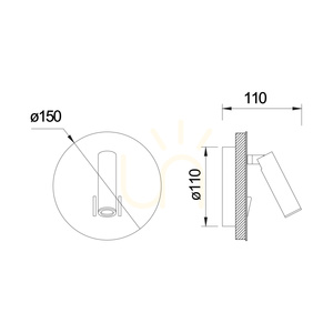 Mantra CAYMAN 6080 LED wall light with reading light, matt white, 3000 K small 4