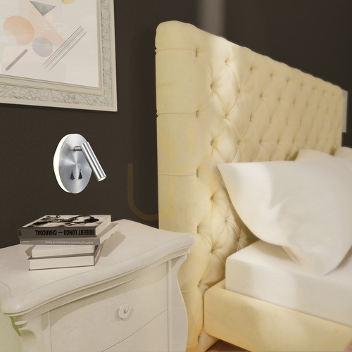 Check Mantra CAYMAN 6081 satin nickel LED reading wall light 3+6 W 3000 K