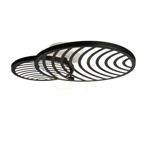 Check Mantra COLLAGE 7234 black LED ceiling light, 30 W, 3000 K, 56 cm