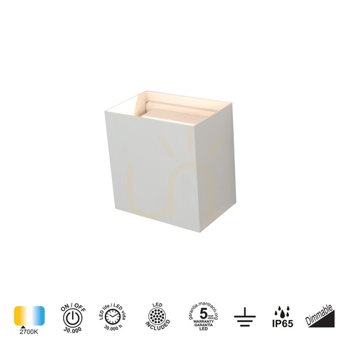 Check Mantra DAVOS XL 8610 white outdoor LED wall light 20 W 2700 K