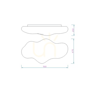 Mantra EOS 1881 white ceiling light 90 cm 6×E27 small 8