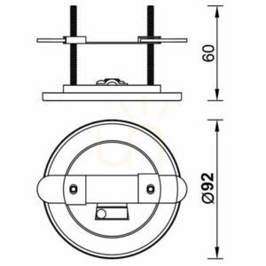 FLORON 7858 recessed ceiling base small 1