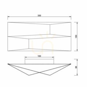 White Mantra FUJI 8158 LED wall light 14 W 3000 K 1250 lm small 2