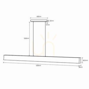 Mantra HANOK 7544 linear pendant luminaire small 4