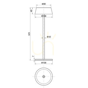 Mantra K4 7987 rechargeable table lamp Corten LED 3000 K small 6