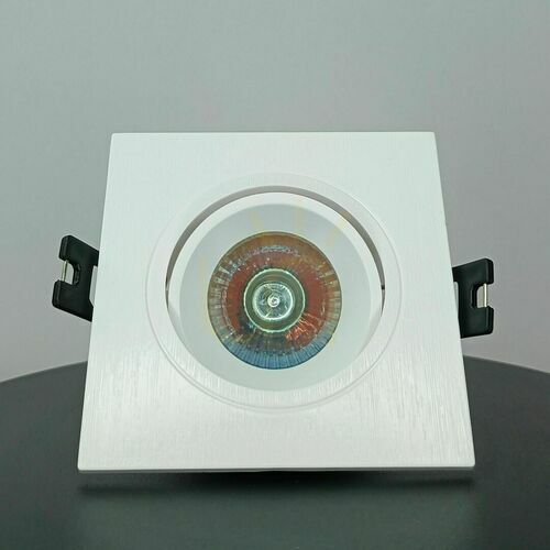 Check Mantra LAMBORJINI 6837 Recessed Downlight, White, Square, Tilting, GU10