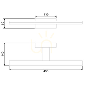 Mantra Morne 7482 LED wall light, black, 45 cm, IP44 small 2